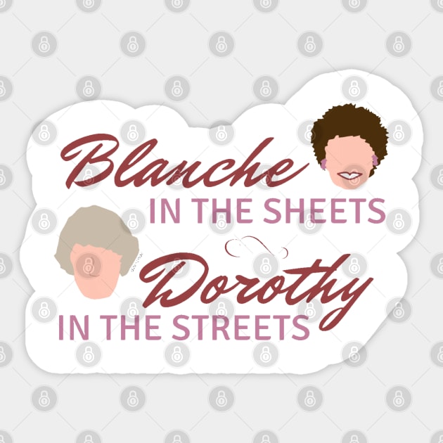 Blanche in the Sheets Sticker by Everydaydesigns